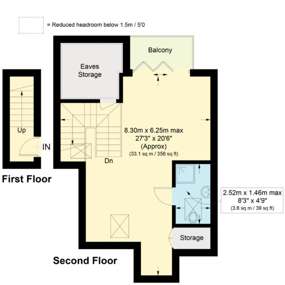Studio Flat with Terrace Floor Plan